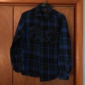 Men’s Deep Blue Adam Levine Flannel Medium